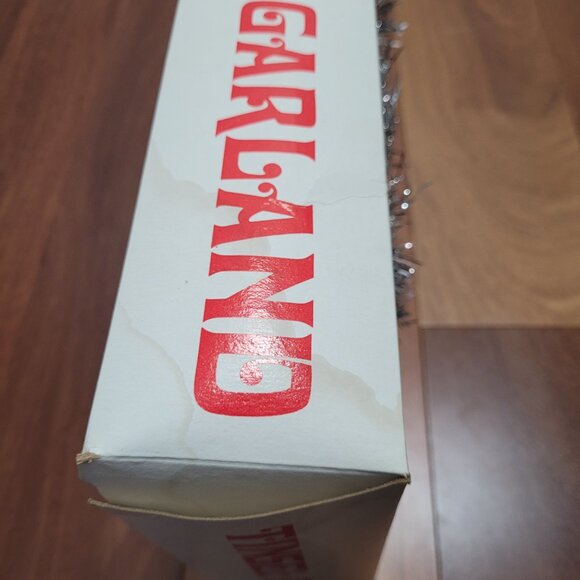 Golden Sleigh Silver Tinsel Garland Vintage Christmas Tree Mantle 15 Ft USA - Picture 14 of 15